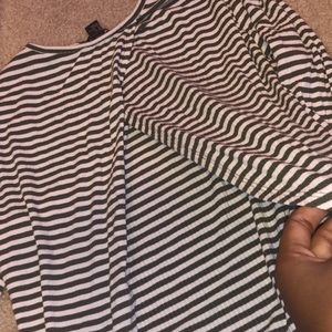 Striped shirt with back out